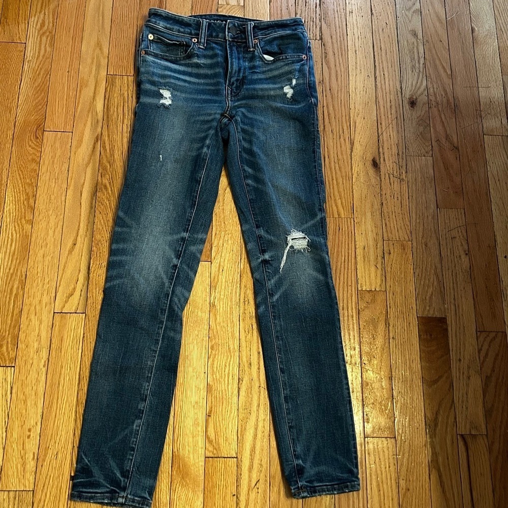 American Eagle Mens AIRFLEX+ Skinny Jeans Size 28x32 Blue Denim T35-1
